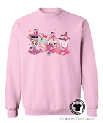 Valetine's Day crew neck sweatshirt - tshirt - characters - cartoon- sweater - pull over