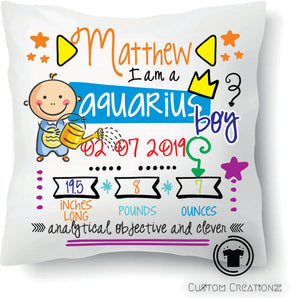 Baby Boy Zodiac Pillows