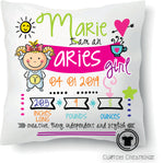 Baby Girl Zodiac Pillows