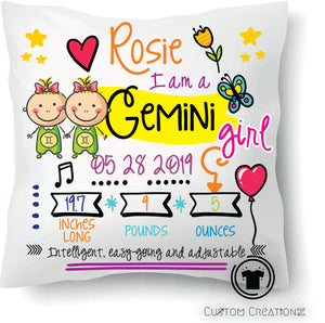 Baby Girl Zodiac Pillows