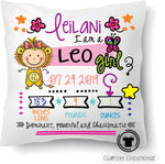Baby Girl Zodiac Pillows