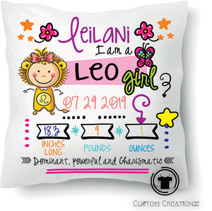 Baby Girl Zodiac Pillows