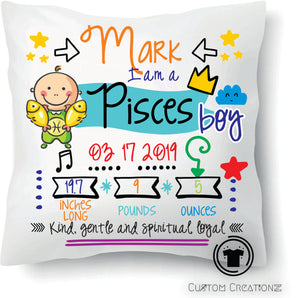 Baby Boy Zodiac Pillows