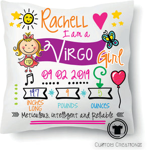 Baby Girl Zodiac Pillows