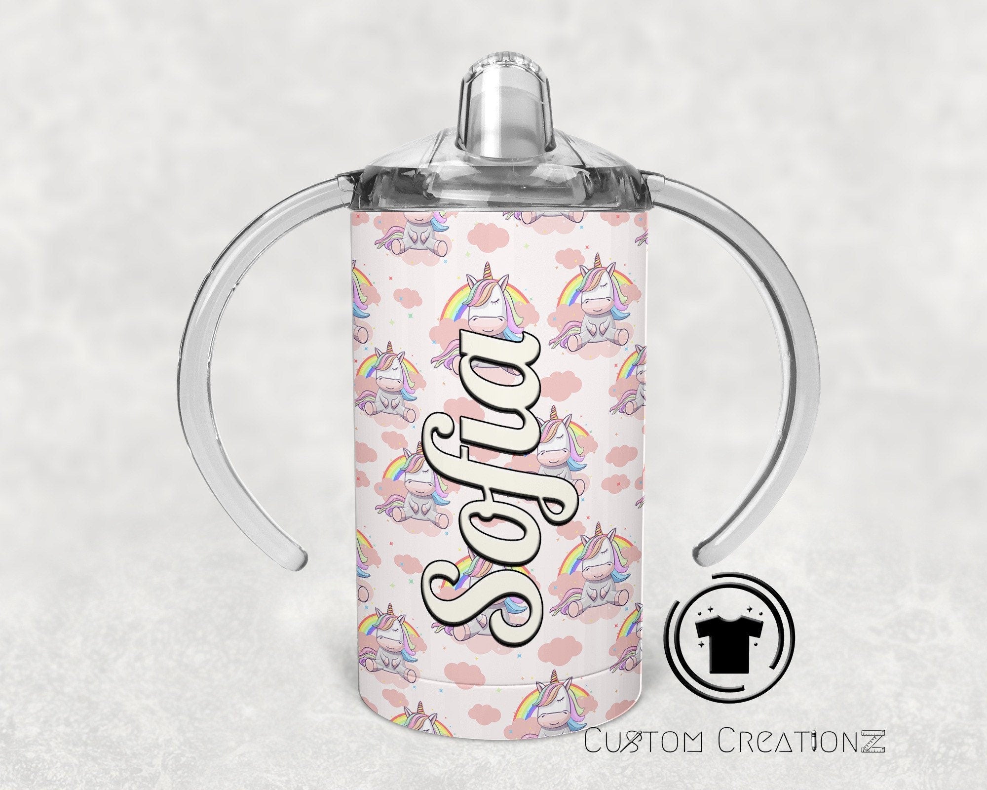 Custom- personalized Trainer Stainless steel 12oz. sippy cups