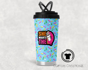 Stainless Steel Travel mug - She wants the D