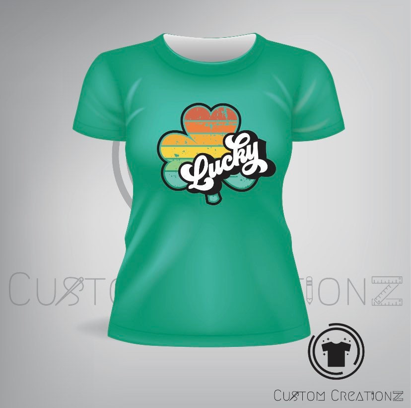 Women's short sleeved T-shirt Lucky lady