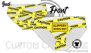 Caution bikini panties fun flirty - Valentine's Day