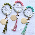 Wristlet - keychain - stretch - fun - stylish - trendy - trend setter- gift - mom - grandma - personalize - beads - silicone